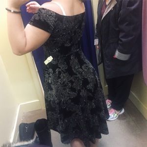 Windsor Velvet High Low Dress